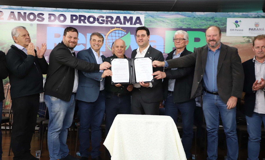 inauguração de mais um sistema para a produção de biogás e biometano, instalado na Granja Angst, em Toledo, no Oeste do Paraná.