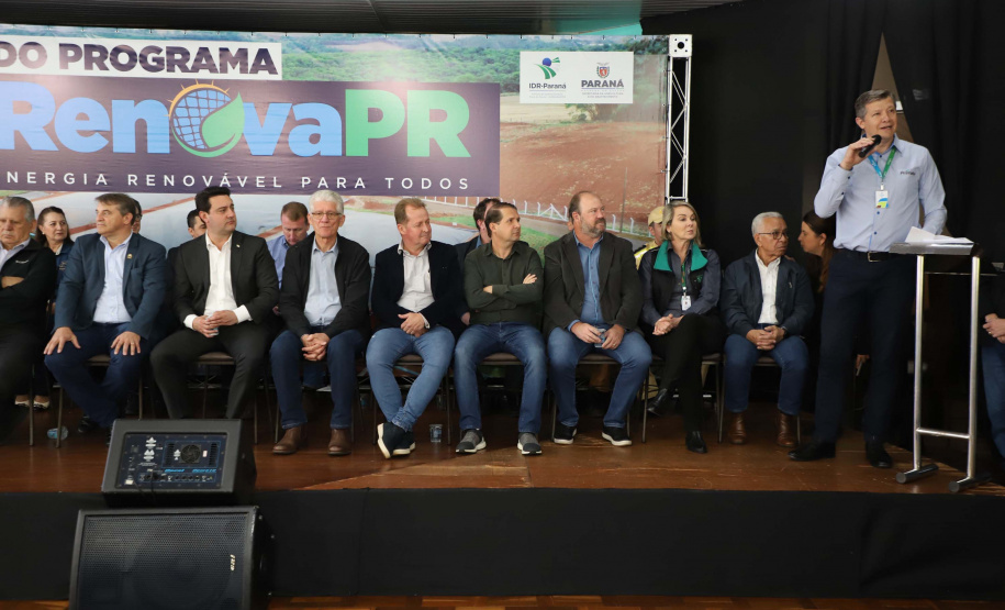 inauguração de mais um sistema para a produção de biogás e biometano, instalado na Granja Angst, em Toledo, no Oeste do Paraná.