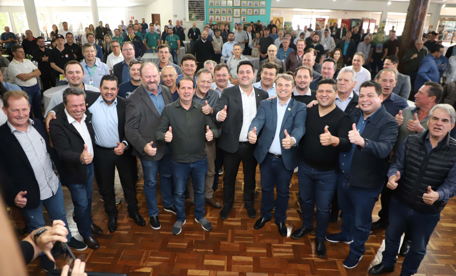 inauguração de mais um sistema para a produção de biogás e biometano, instalado na Granja Angst, em Toledo, no Oeste do Paraná.