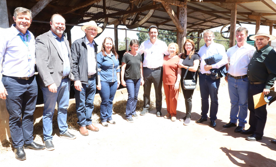 inauguração de mais um sistema para a produção de biogás e biometano, instalado na Granja Angst, em Toledo, no Oeste do Paraná.