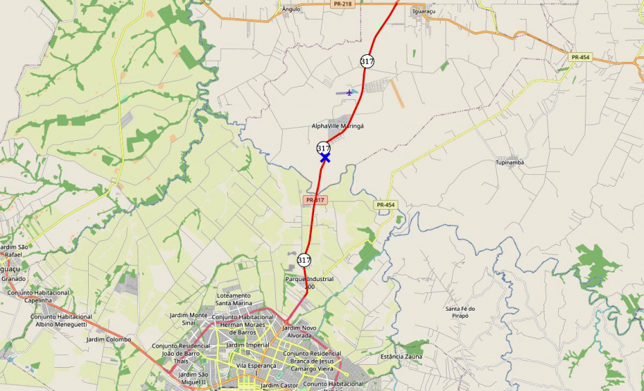 Detonação de rochas bloqueia PR-317 na tarde desta quinta-feira, em Iguaraçu