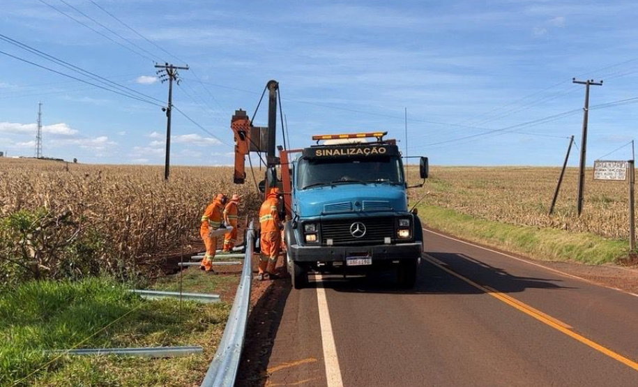Rodovia entre Doutor Camargo e Floresta tem obras de segurança viária e recuperação de erosão