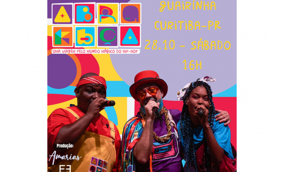 Espetáculo “Abrakbça” une hip-hop e universo lúdico para crianças no Guairinha