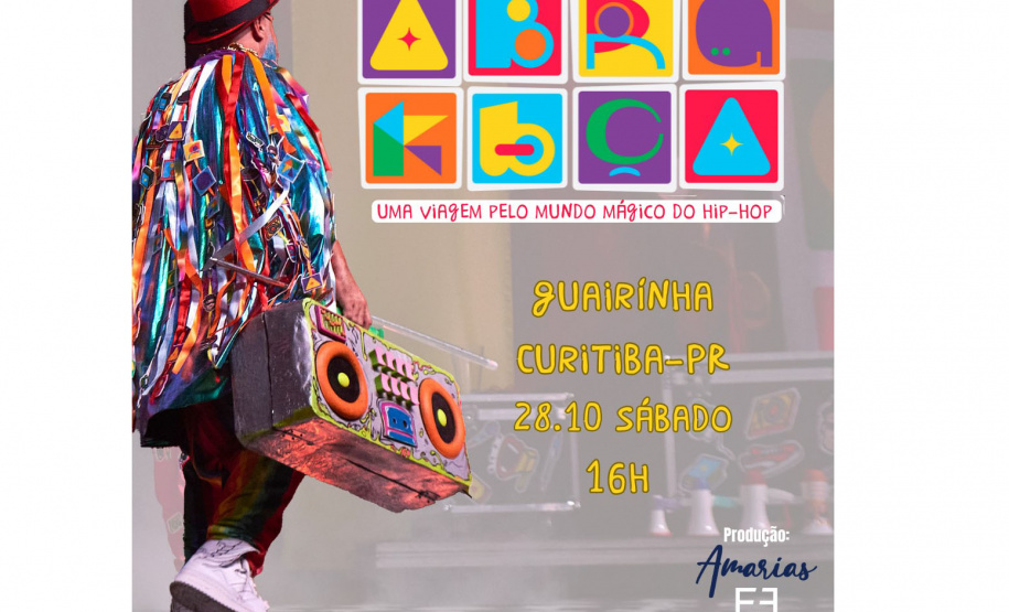 Espetáculo “Abrakbça” une hip-hop e universo lúdico para crianças no Guairinha