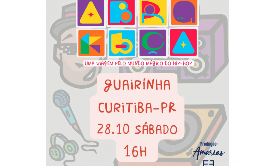 Espetáculo “Abrakbça” une hip-hop e universo lúdico para crianças no Guairinha