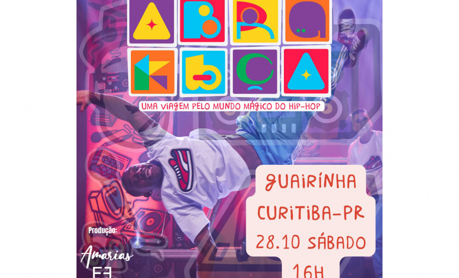Espetáculo “Abrakbça” une hip-hop e universo lúdico para crianças no Guairinha