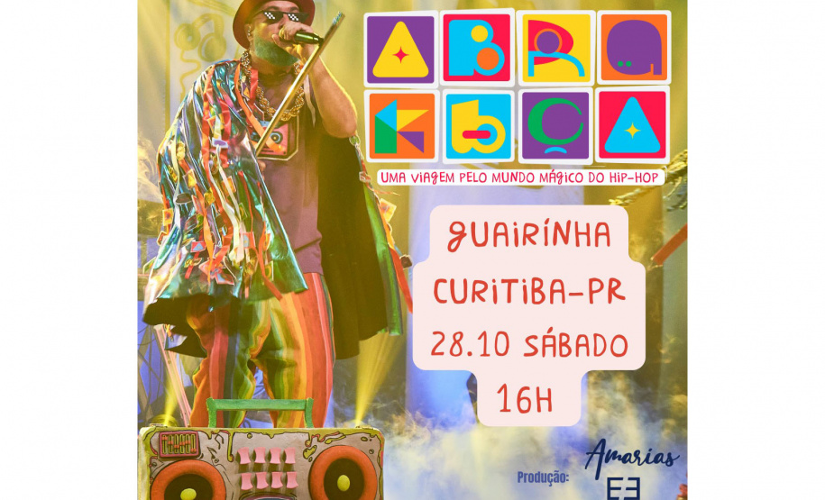 Espetáculo “Abrakbça” une hip-hop e universo lúdico para crianças no Guairinha