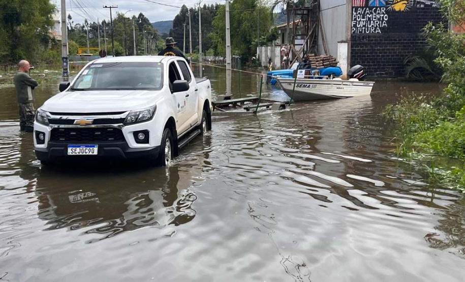 Apoio logístico e resgate de animais: IAT ajuda vítimas da enchente em União da Vitória