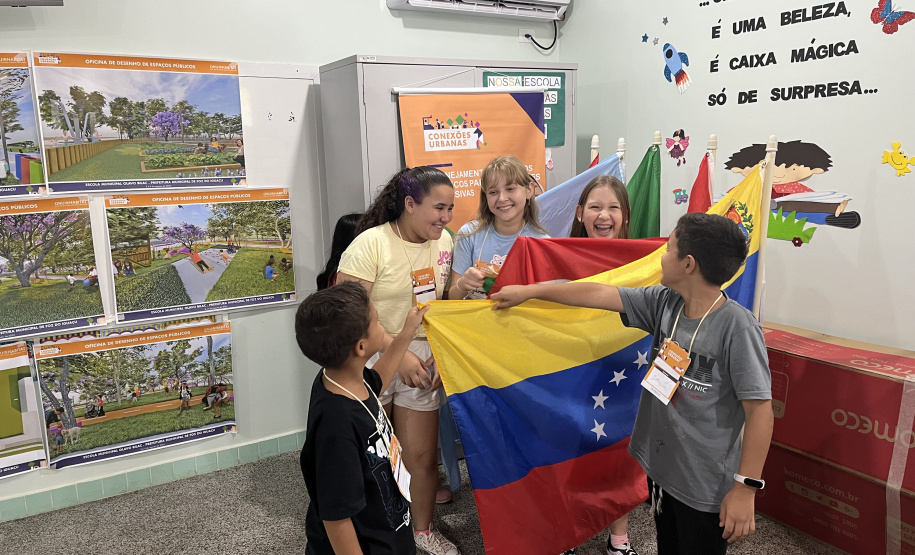 Com ONU-Habitat e Paraná, crianças propõem praças para inclusão de imigrantes em Foz do Iguaçu
