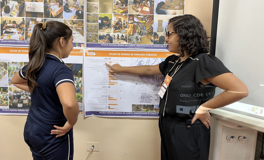 Com ONU-Habitat e Paraná, crianças propõem praças para inclusão de imigrantes em Foz do Iguaçu