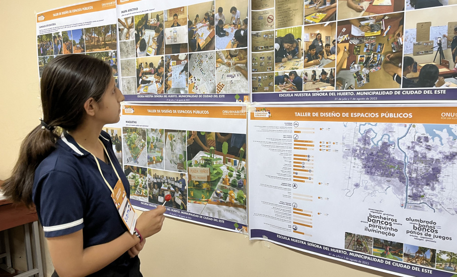 Com ONU-Habitat e Paraná, crianças propõem praças para inclusão de imigrantes em Foz do Iguaçu