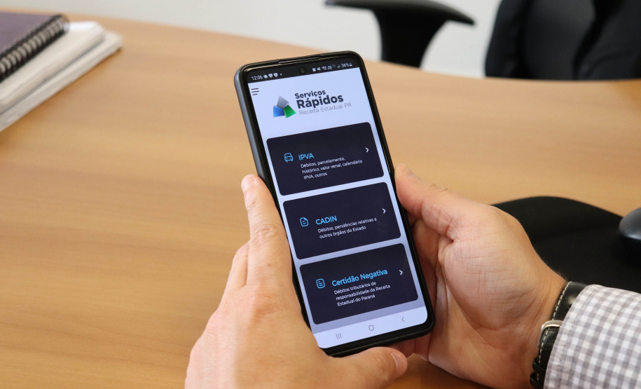 63,6 mil guias do IPVA foram emitidas pelo aplicativo Serviços Rápidos da Receita Estadual do Paraná