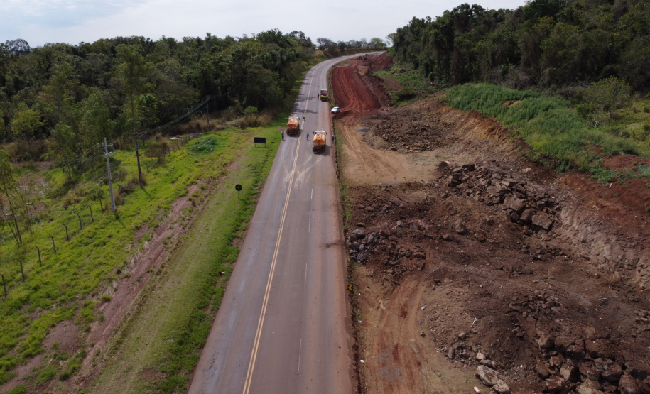 PR-317 após detonação de rochas em setembro