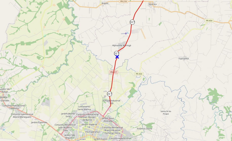 PR-317 após detonação de rochas em setembro
