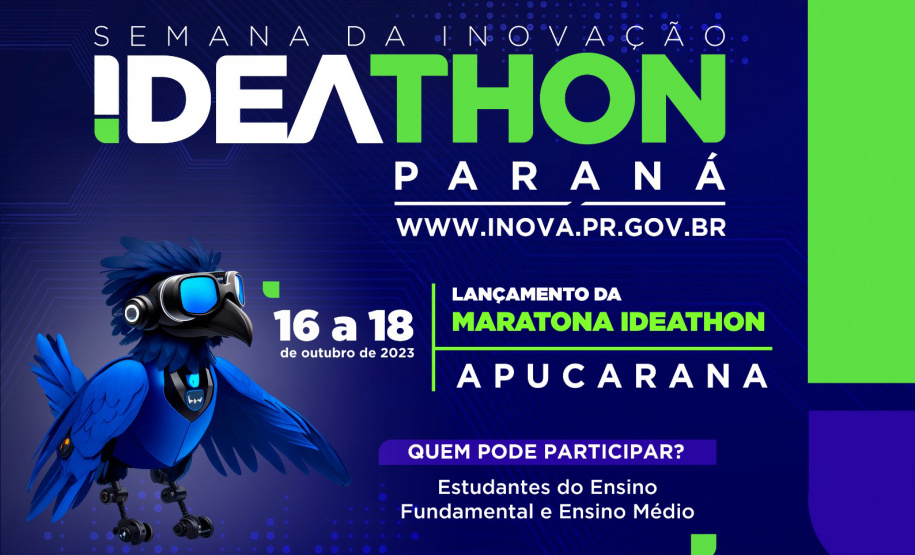 Ideathon Paraná terá mudança de datas; Apucarana sediará largada da maratona de 16 a 18 de outubro
