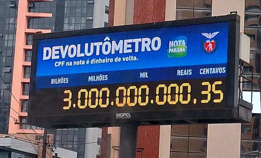Nota Paraná alcança a marca de R$ 3 bilhões devolvidos aos contribuintes
