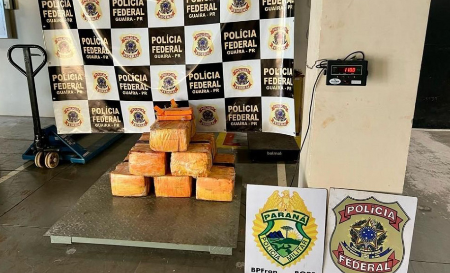 BPFRON apreende 110 kg de maconha em Guaíra; em outra ação, 3 homens foram encaminhados por descaminho