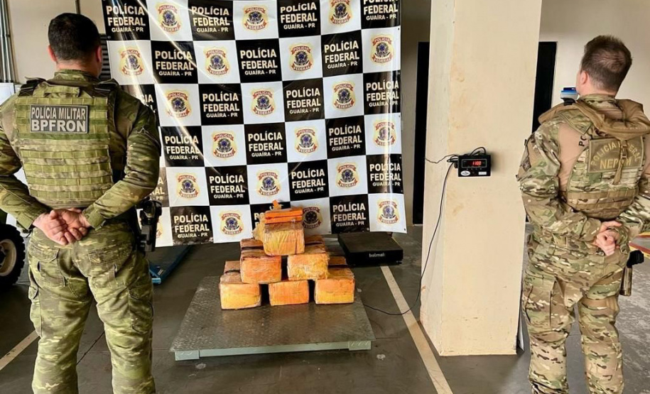 BPFRON apreende 110 kg de maconha em Guaíra; em outra ação, 3 homens foram encaminhados por descaminho
