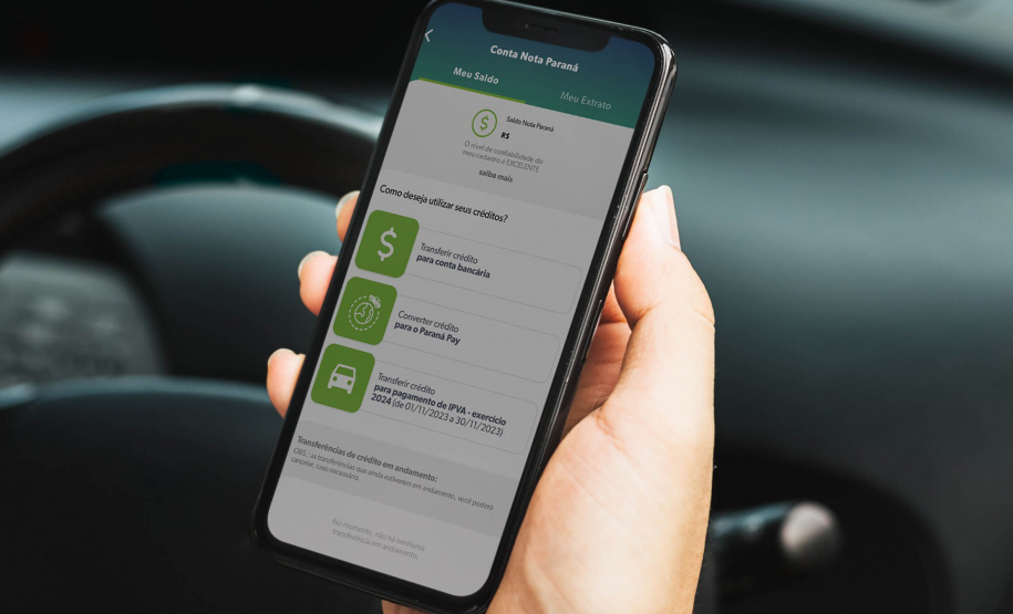 R$ 3,76 milhões em créditos do Nota Paraná foram transferidos para pagar o IPVA 2024
