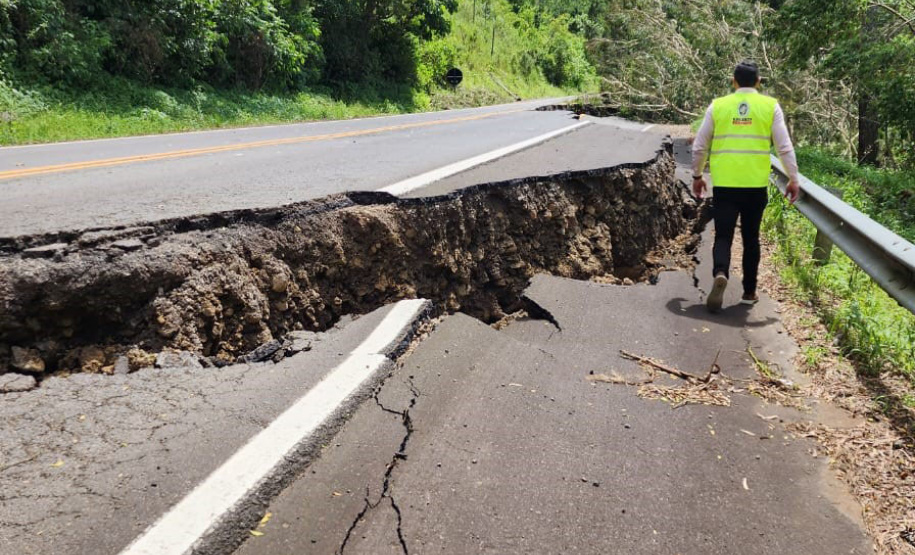 DER reforça necessidade de interdição da PR-170 em Pinhão