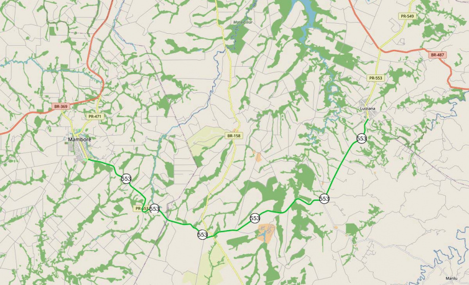 PR-553 Assinado o contrato de conservação da rodovia entre Mamborê e Luiziana
