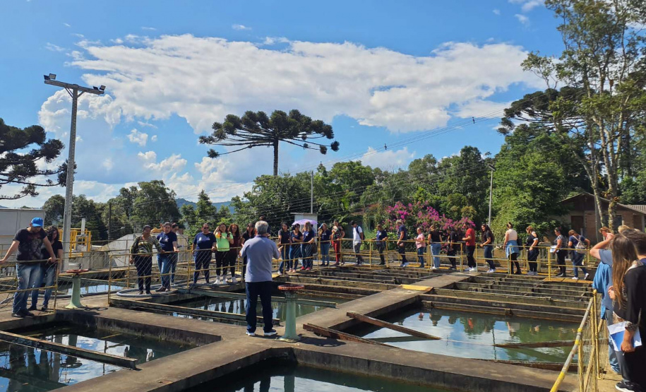 Atividade integra ações socioambientais ligadas às obras de saneamento em Porto União