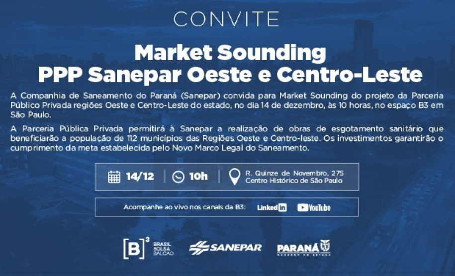 Sanepar avança na universalização de serviços de esgoto com PPP