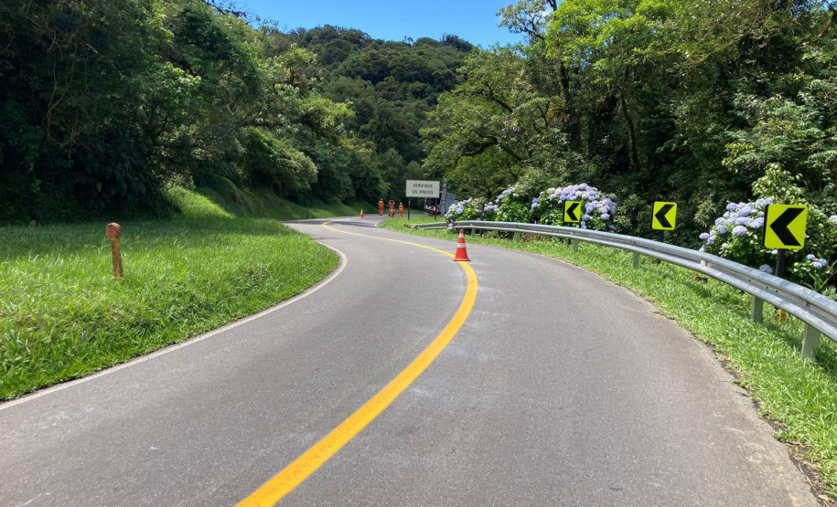 Estrada da Graciosa terá bloqueio também na segunda-feira para finalizar serviços