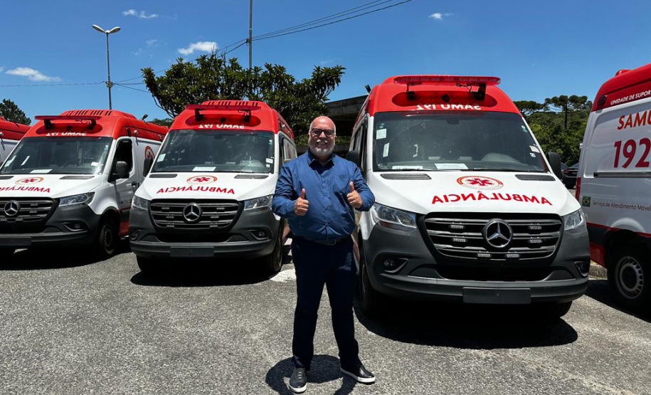 Paraná recebe 15 ambulâncias do Ministério da Saúde para reforçar atendimento de urgência