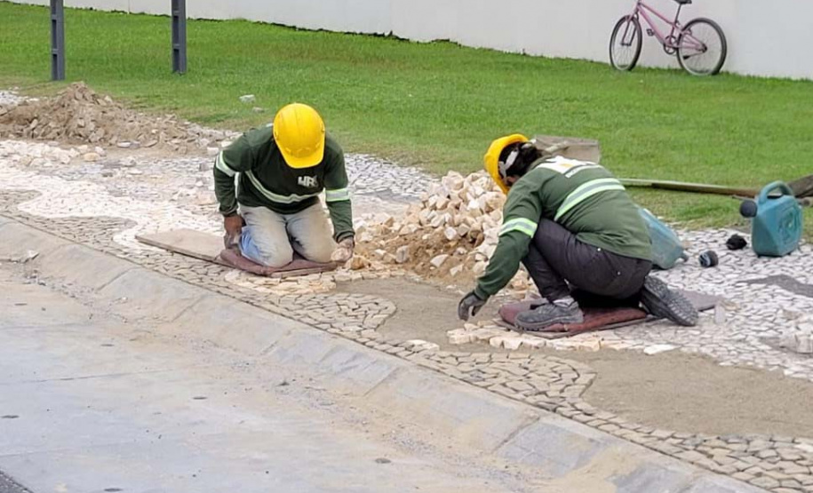 Revitalização da Orla de Matinhos alcançou 89% em novembro. Algumas estruturas marítimas foram finalizadas.