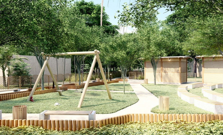 Projeto de como ficarão as novas praças de lazer da Ilha do Mel, em Paranaguá.