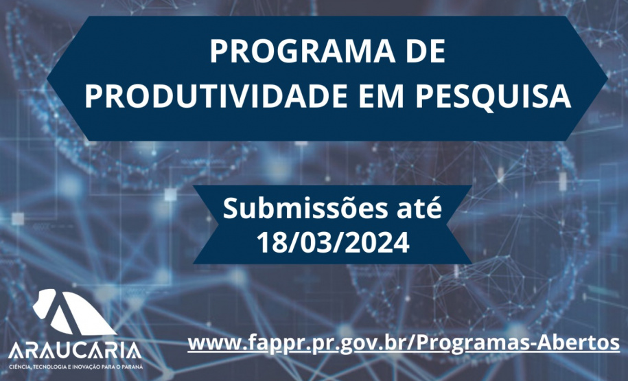 FUNDAÇÃO ARAUCÁRIA BOLSA PRODUTIVIDADE