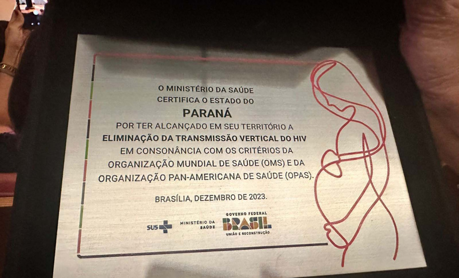 Paraná recebe certificação nacional da eliminação do HIV e selo bronze rumo a eliminação da transmissão vertical da Sífilis