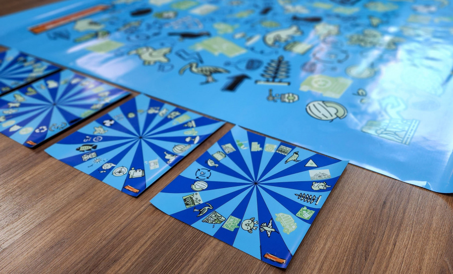 Amostra dos jogos que estarão disponíveis ao público para o Verão Maior Paraná em Matinhos. Foto: Patryck Madeira/Sedest.