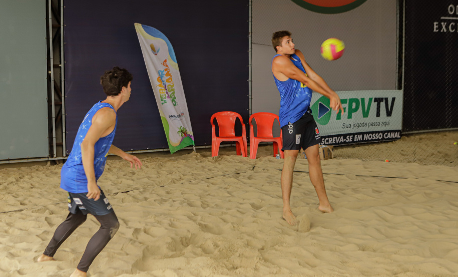 Matinhos, 24 de janeiro de 2024 - Circuito Paranaense de Vôlei de Praia em Matinhos.