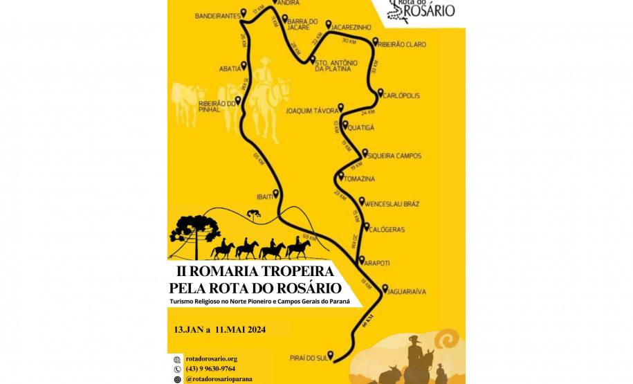 Romaria Tropeira vai percorrer a Rota do Rosário unindo tradição e religiosidade