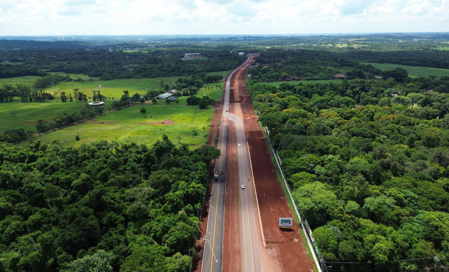 Duplicação BR-469 Duplicação da Rodovia das Cataratas chega a 24,76% de execução