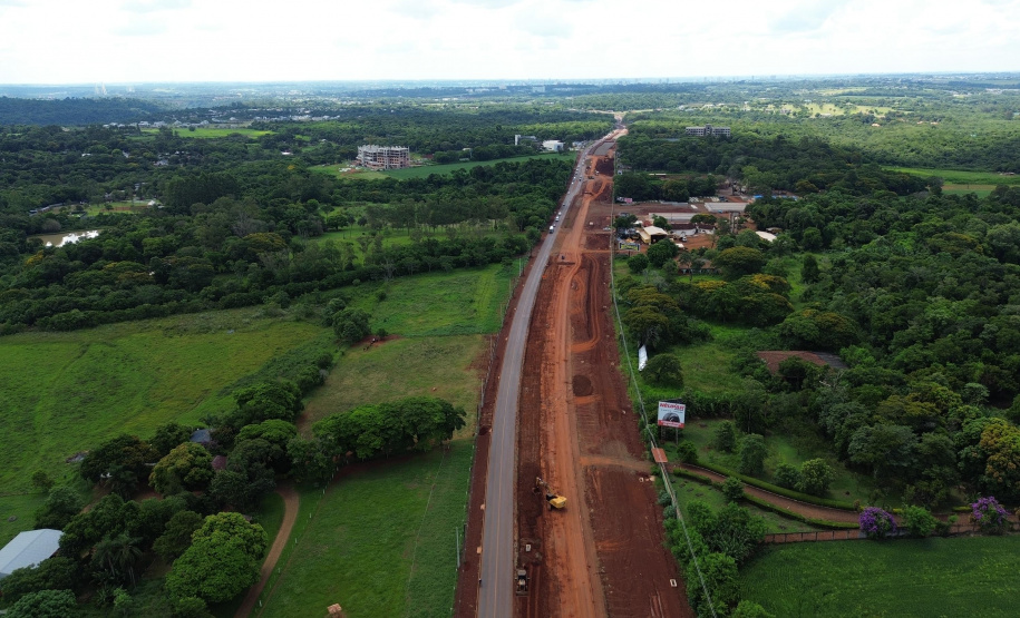 Duplicação BR-469 Duplicação da Rodovia das Cataratas chega a 24,76% de execução
