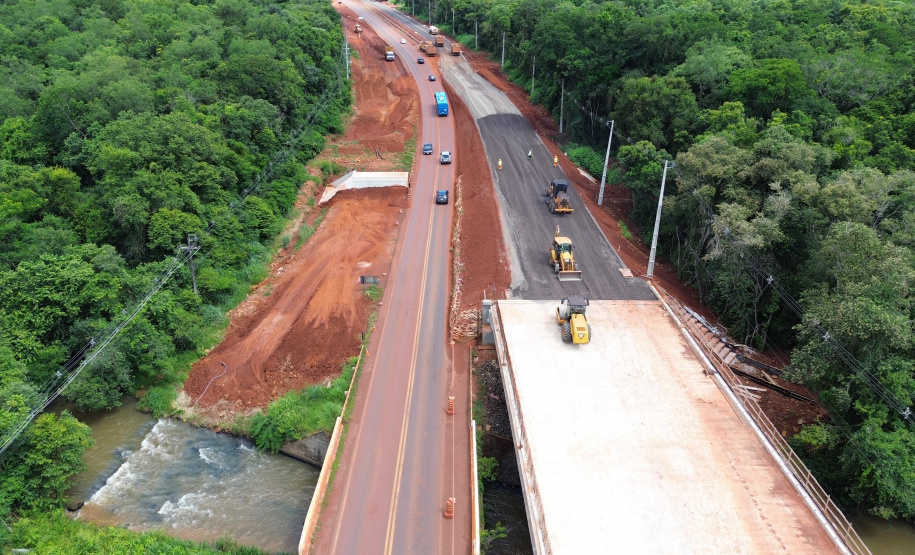 Duplicação BR-469 Duplicação da Rodovia das Cataratas chega a 24,76% de execução