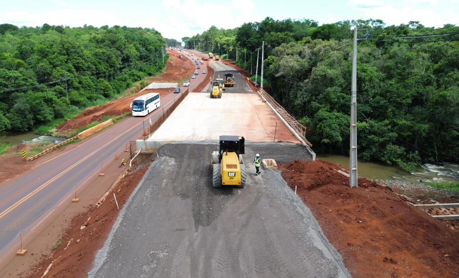 Duplicação BR-469 Duplicação da Rodovia das Cataratas chega a 24,76% de execução