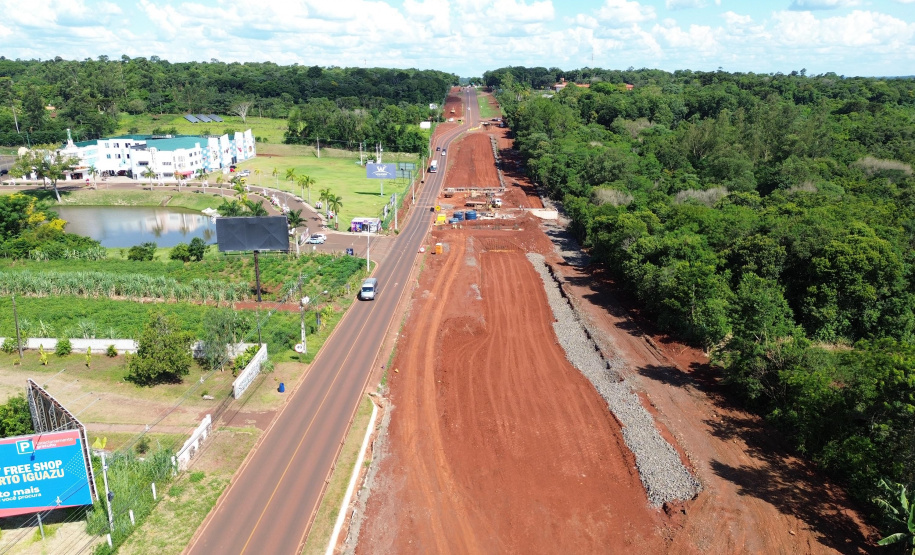 Duplicação BR-469 Duplicação da Rodovia das Cataratas chega a 24,76% de execução