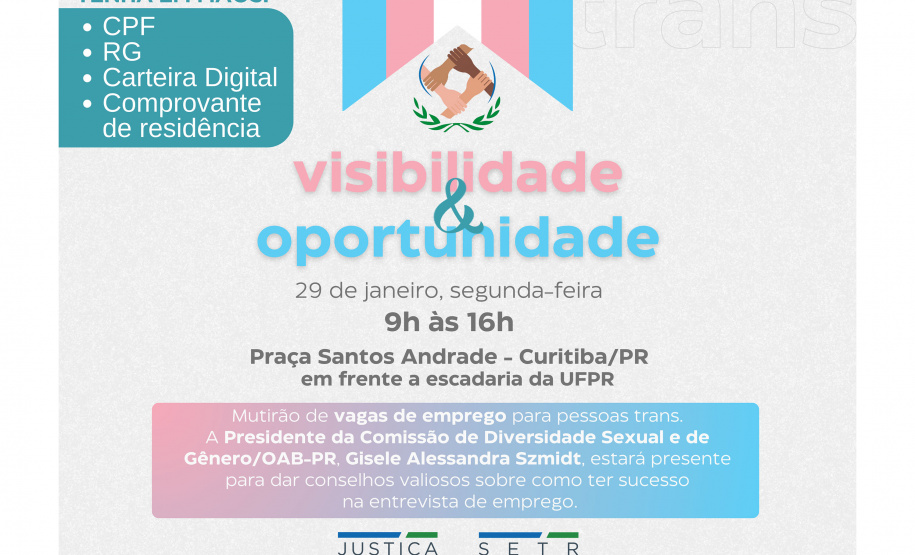 SEJU Dia Nacional da Visibilidade Trans