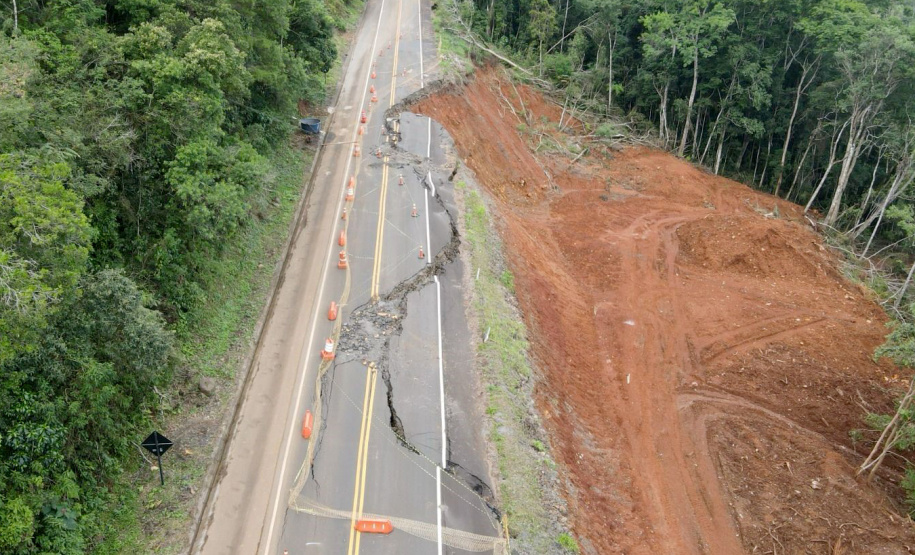PR-170 em Pinhão tem detonação de rochas na tarde desta terça (09)