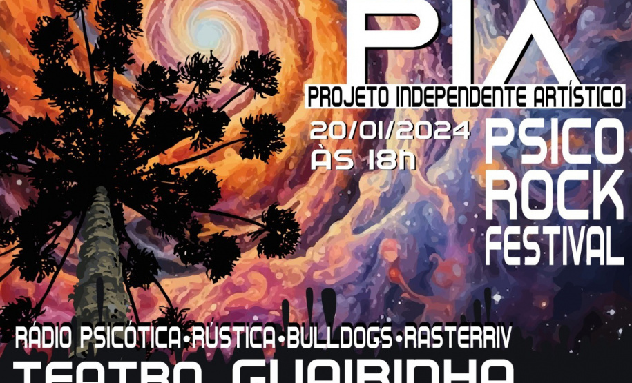 Teatro Guaíra recebe 1ª edição do Festival Psico Rock Piá no dia 20 de janeiro
