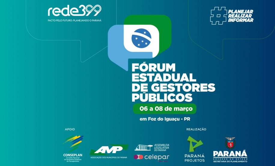 Governo promove Fórum Estadual de Gestores Públicos para ampliar planejamento