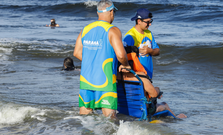 Com 743 usuários, cadeiras anfíbias do Litoral batem recorde de atendimentos