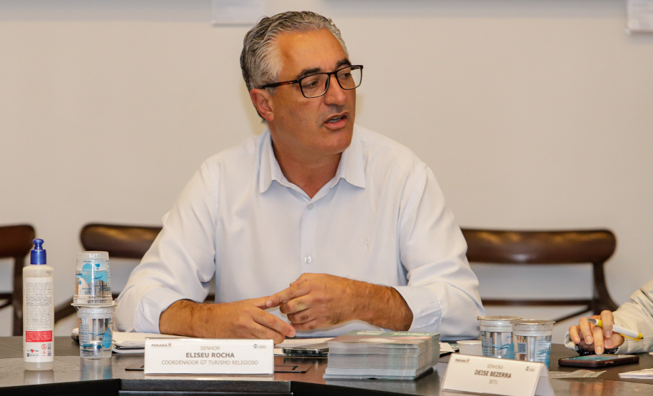 Curitiba, 22 de fevereiro de 2024 - Reunião do Grupo de Trabalho Turismo Religioso na Sala dos Governadores, Palácio Iguaçu.