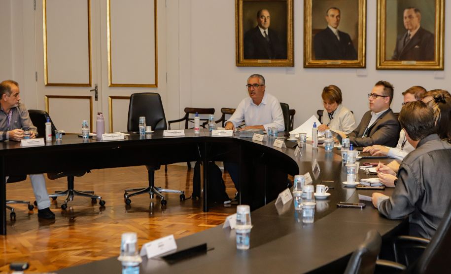 Curitiba, 22 de fevereiro de 2024 - Reunião do Grupo de Trabalho Turismo Religioso na Sala dos Governadores, Palácio Iguaçu.