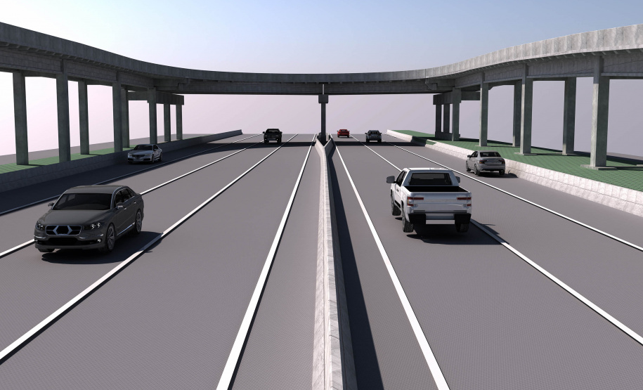 Novos viadutos de Sarandi já têm pilares visíveis a condutores da BR-376