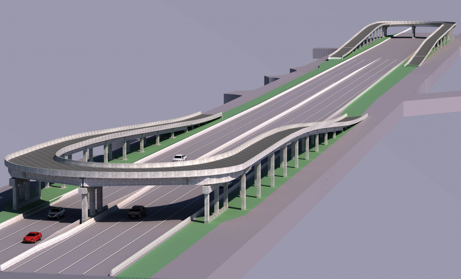 Novos viadutos de Sarandi já têm pilares visíveis a condutores da BR-376